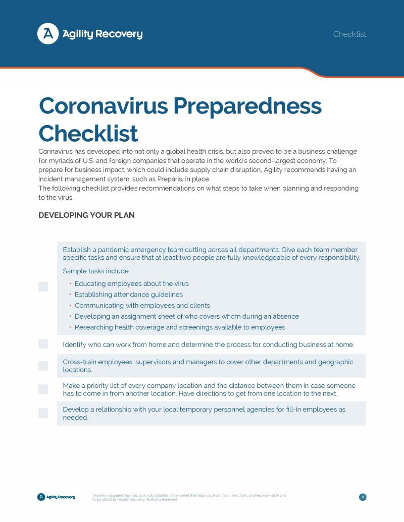 Coronavirus Preparedness